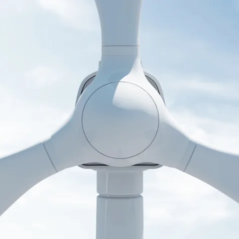Rotorblader i nærbilde