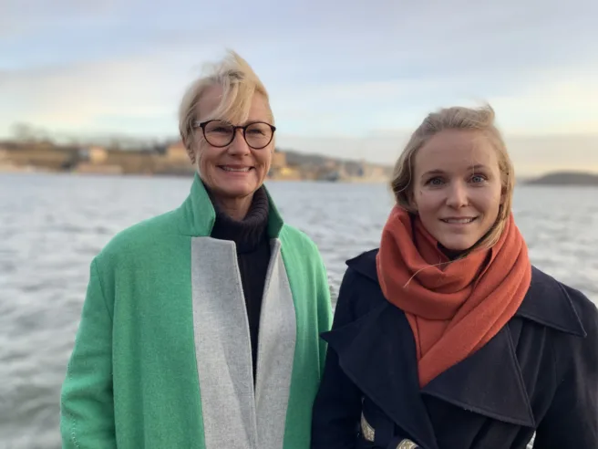 Elisabeth Grieg styreleder i Grieg Maturitas og Christine Spiten, seniorrådgiver næringsliv, plast og sirkulærøkonomi i WWF Verdens naturfond